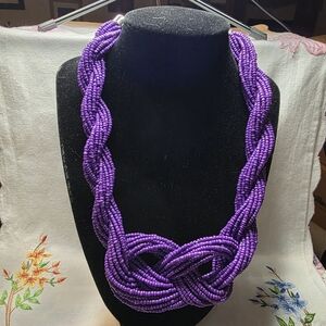 Elegant  Purple Sea Bead Necklace